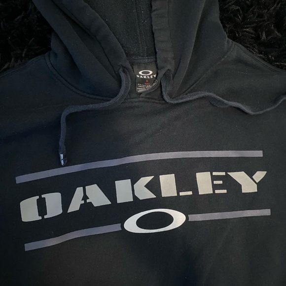 Oakley Middle Logo Hoodie Size Medium Black - Picture 2 of 4